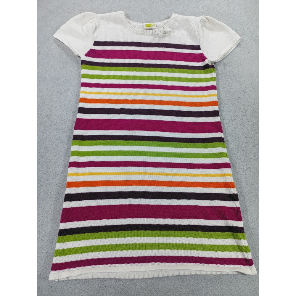 Crazy 8 Girls Striped Sweater Dress Multi-Color Size L 10-12 Cotton Knit